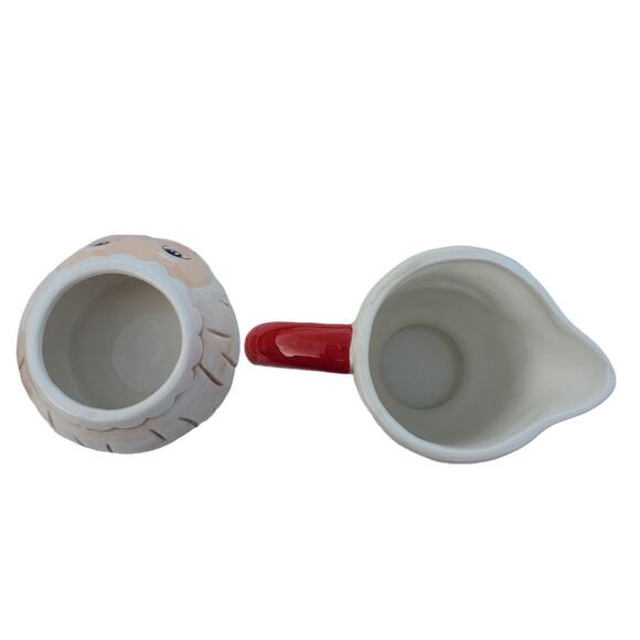 Johanna Parker Transpac Christmas Santa Creamer Sugar Set Retro Nostalgic Gift - Picture 4 of 11